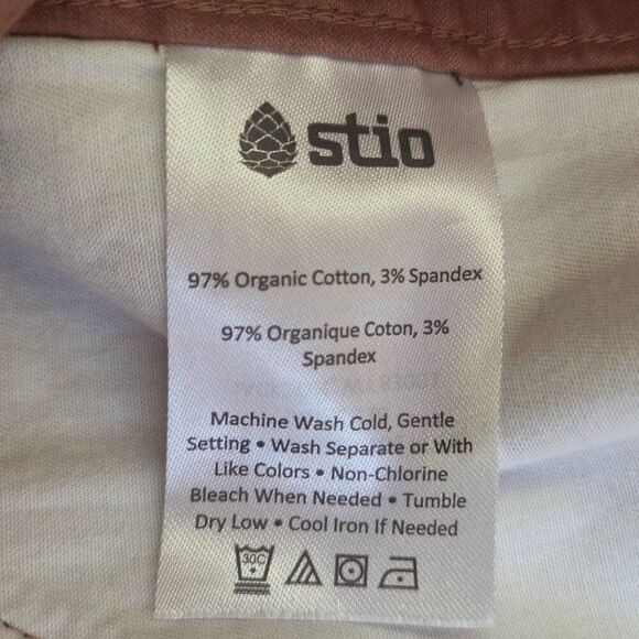Stio Womens Shorts Size 6 Rivet Twill 5" Stretch Organic Cotton Brown Root NEW - Picture 9 of 9